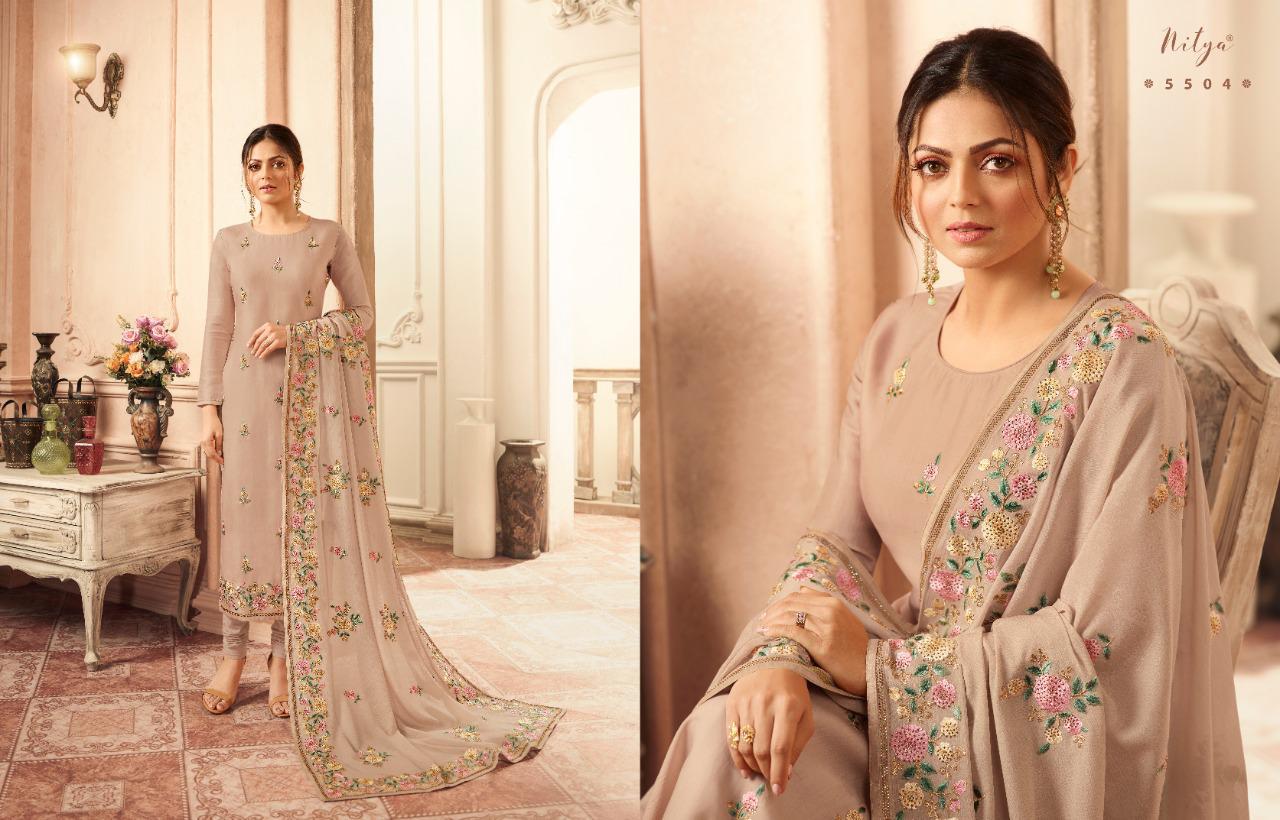 LT Nitya 155 Designer Party Wear Embroidery Work Silk Chudidar Ethnic Wear semi stitched Salwar Suit Collections